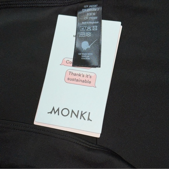 NWT Monki Black Bikini with Adjustable Side Ties Size M - Picture 3 of 13